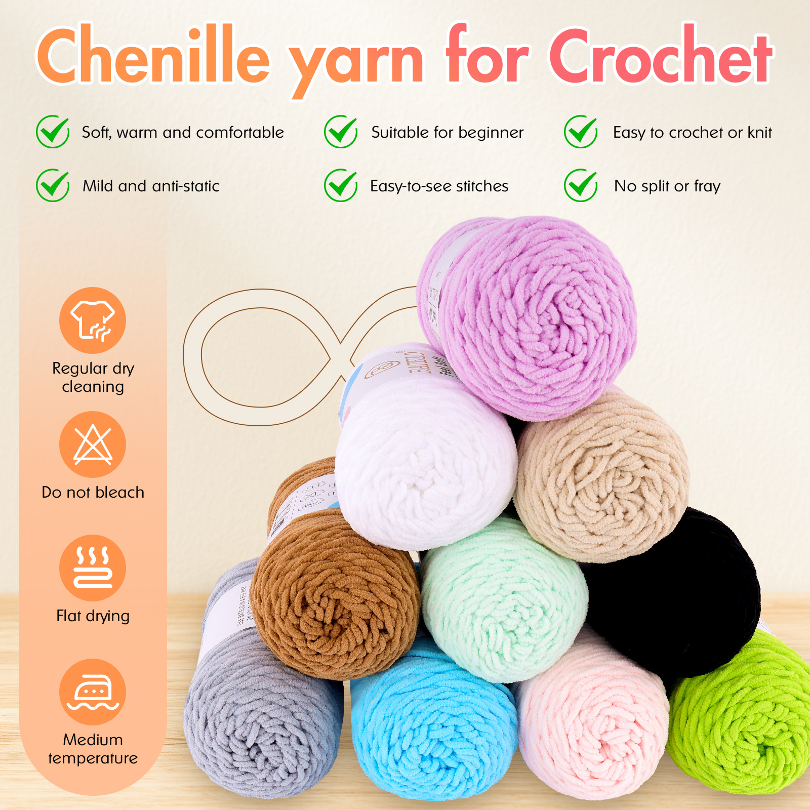 4mm chenille yarn